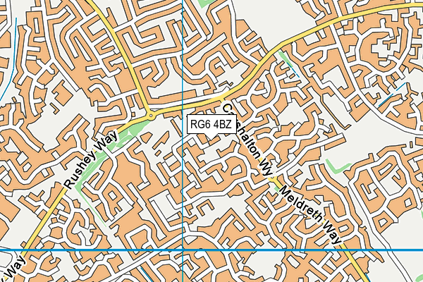 RG6 4BZ map - OS VectorMap District (Ordnance Survey)