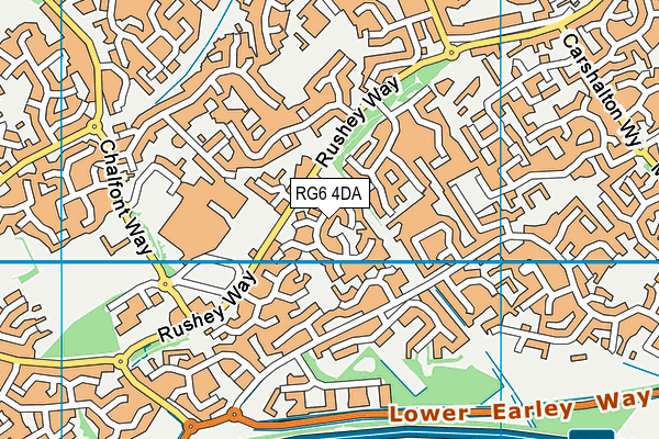 RG6 4DA map - OS VectorMap District (Ordnance Survey)