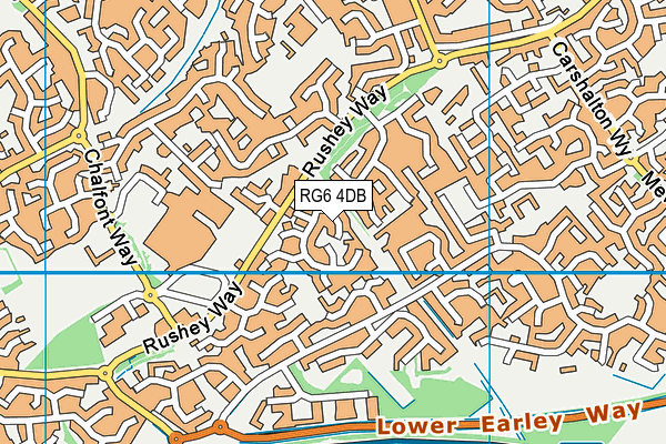 RG6 4DB map - OS VectorMap District (Ordnance Survey)