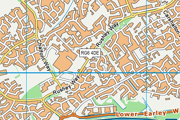 RG6 4DE map - OS VectorMap District (Ordnance Survey)