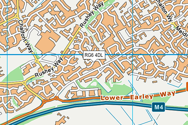 RG6 4DL map - OS VectorMap District (Ordnance Survey)