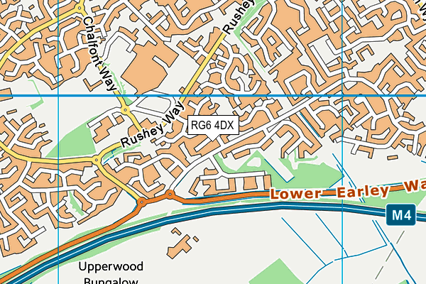 RG6 4DX map - OS VectorMap District (Ordnance Survey)