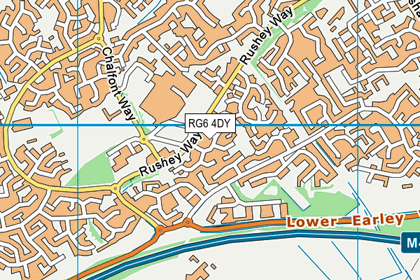 RG6 4DY map - OS VectorMap District (Ordnance Survey)