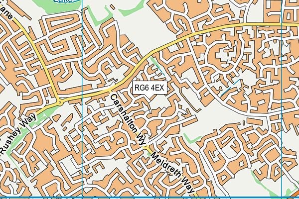 RG6 4EX map - OS VectorMap District (Ordnance Survey)