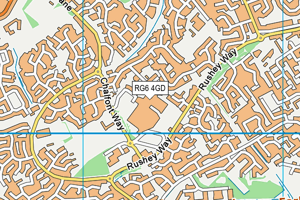Loddon Valley Leisure Centre map (RG6 4GD) - OS VectorMap District (Ordnance Survey)