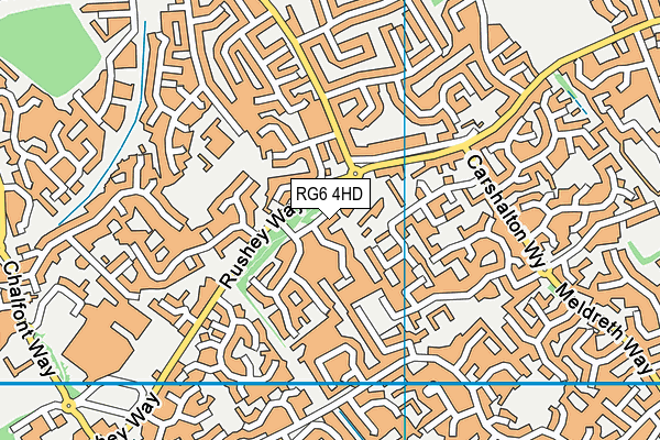 RG6 4HD map - OS VectorMap District (Ordnance Survey)