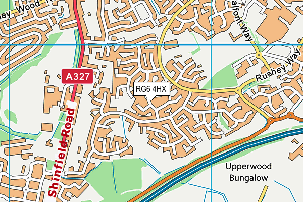 RG6 4HX map - OS VectorMap District (Ordnance Survey)