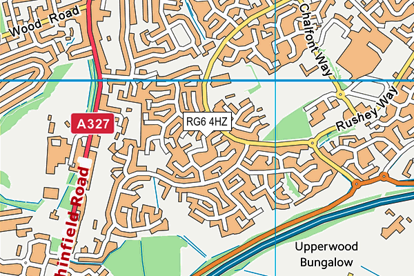 RG6 4HZ map - OS VectorMap District (Ordnance Survey)