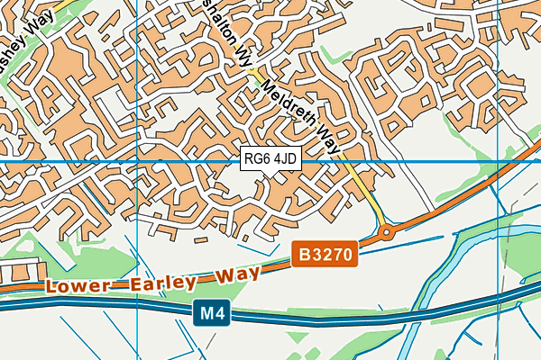 RG6 4JD map - OS VectorMap District (Ordnance Survey)