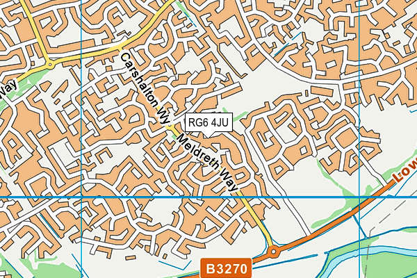 RG6 4JU map - OS VectorMap District (Ordnance Survey)