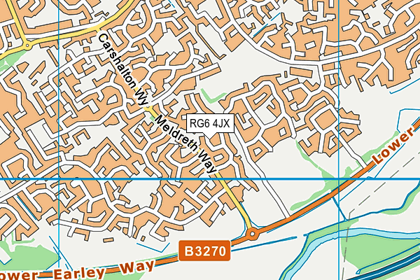 RG6 4JX map - OS VectorMap District (Ordnance Survey)