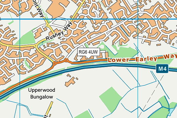 RG6 4UW map - OS VectorMap District (Ordnance Survey)