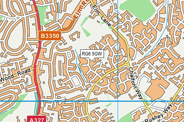 RG6 5GW map - OS VectorMap District (Ordnance Survey)