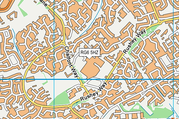 RG6 5HZ map - OS VectorMap District (Ordnance Survey)