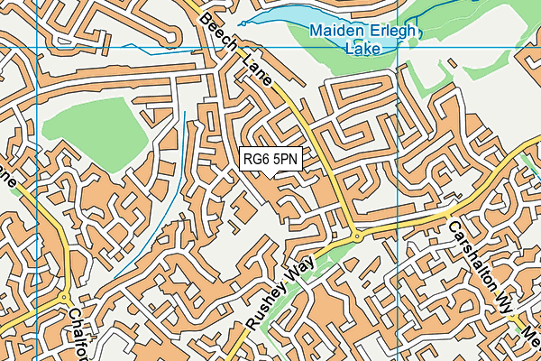RG6 5PN map - OS VectorMap District (Ordnance Survey)