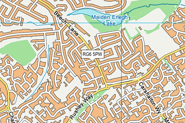 RG6 5PW map - OS VectorMap District (Ordnance Survey)