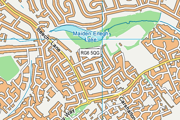 RG6 5QG map - OS VectorMap District (Ordnance Survey)