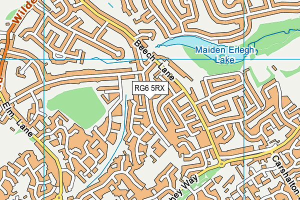 RG6 5RX map - OS VectorMap District (Ordnance Survey)