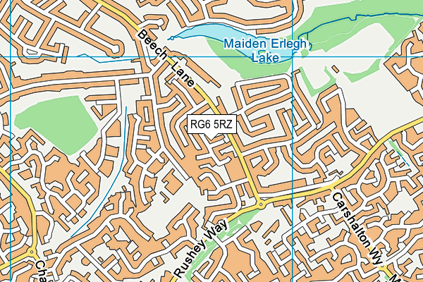 RG6 5RZ map - OS VectorMap District (Ordnance Survey)