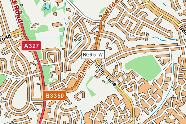 RG6 5TW map - OS VectorMap District (Ordnance Survey)