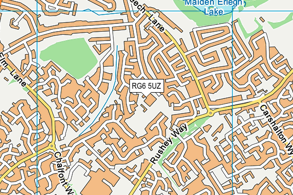 Radstock Primary School map (RG6 5UZ) - OS VectorMap District (Ordnance Survey)