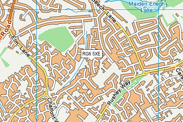 RG6 5XE map - OS VectorMap District (Ordnance Survey)