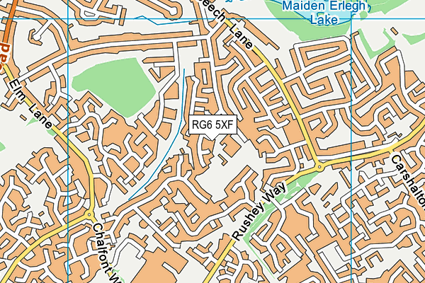 RG6 5XF map - OS VectorMap District (Ordnance Survey)