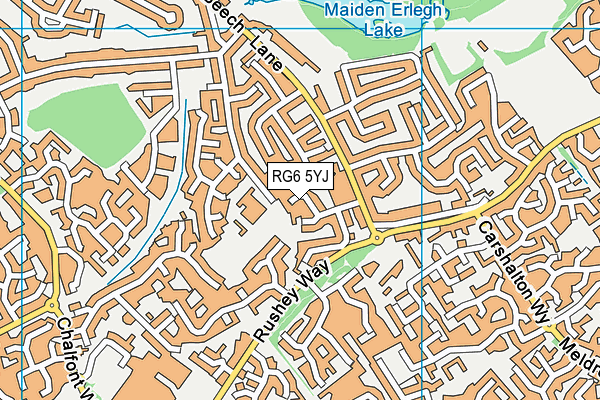 RG6 5YJ map - OS VectorMap District (Ordnance Survey)