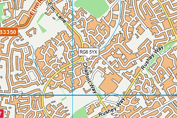 RG6 5YX map - OS VectorMap District (Ordnance Survey)