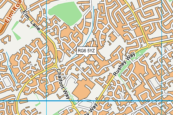 RG6 5YZ map - OS VectorMap District (Ordnance Survey)