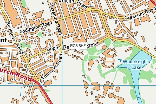 RG6 6HF map - OS VectorMap District (Ordnance Survey)