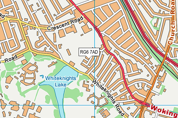 RG6 7AD map - OS VectorMap District (Ordnance Survey)