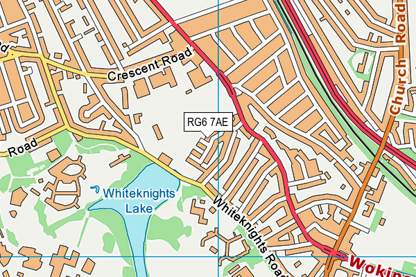 RG6 7AE map - OS VectorMap District (Ordnance Survey)