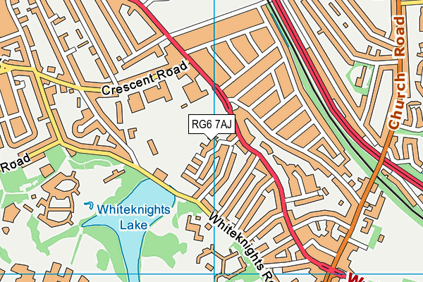 RG6 7AJ map - OS VectorMap District (Ordnance Survey)