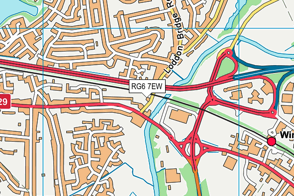 RG6 7EW map - OS VectorMap District (Ordnance Survey)