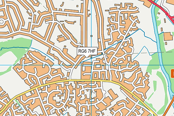 RG6 7HF map - OS VectorMap District (Ordnance Survey)