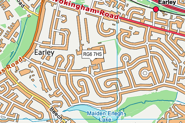 Maiden Erlegh School map (RG6 7HS) - OS VectorMap District (Ordnance Survey)