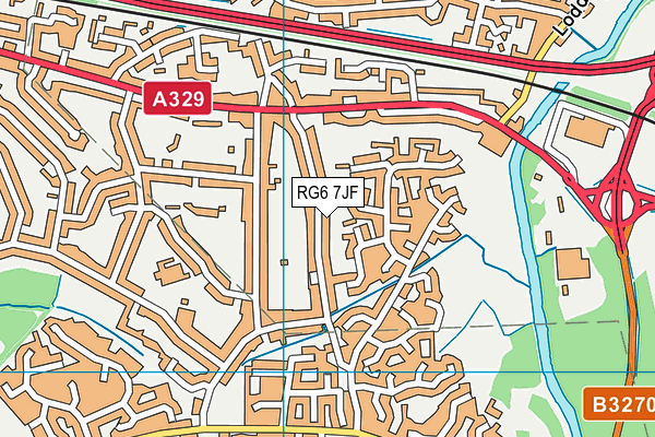RG6 7JF map - OS VectorMap District (Ordnance Survey)