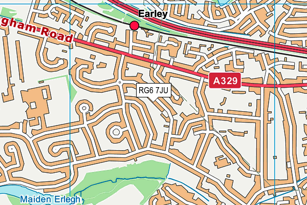 RG6 7JU map - OS VectorMap District (Ordnance Survey)