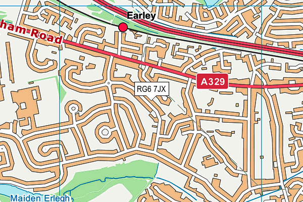 RG6 7JX map - OS VectorMap District (Ordnance Survey)