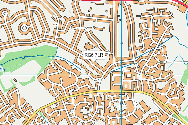 Loddon Primary School map (RG6 7LR) - OS VectorMap District (Ordnance Survey)