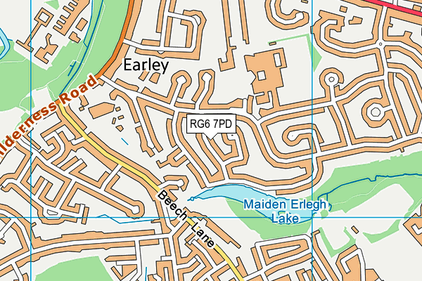 RG6 7PD map - OS VectorMap District (Ordnance Survey)