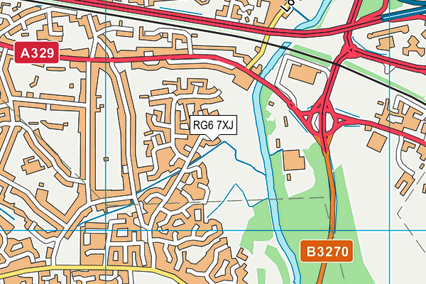 RG6 7XJ map - OS VectorMap District (Ordnance Survey)