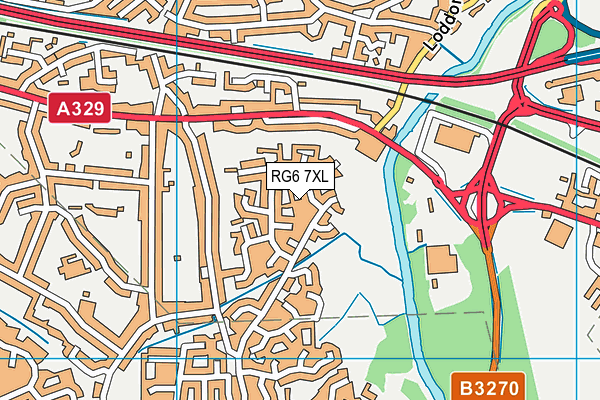 RG6 7XL map - OS VectorMap District (Ordnance Survey)