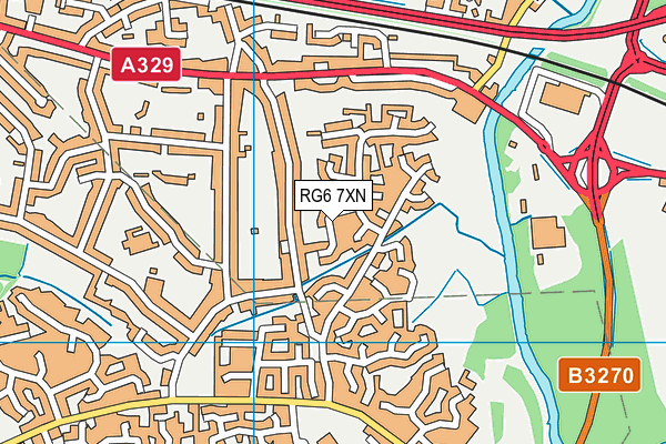 RG6 7XN map - OS VectorMap District (Ordnance Survey)