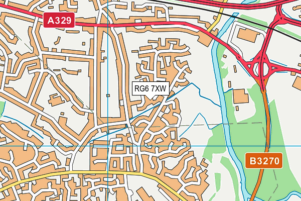 RG6 7XW map - OS VectorMap District (Ordnance Survey)