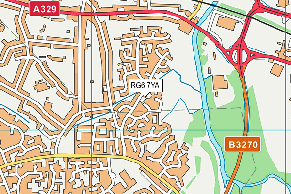 RG6 7YA map - OS VectorMap District (Ordnance Survey)