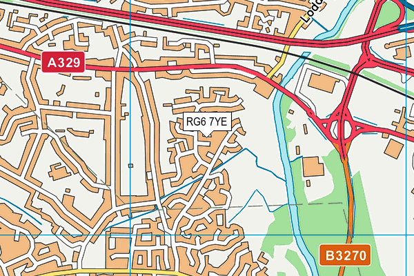 RG6 7YE map - OS VectorMap District (Ordnance Survey)