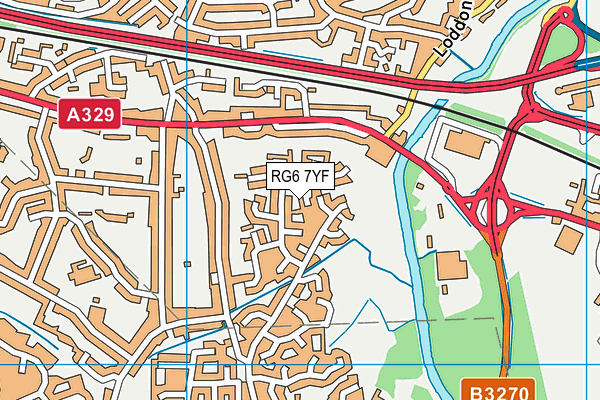 RG6 7YF map - OS VectorMap District (Ordnance Survey)