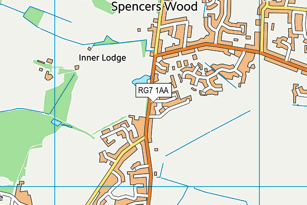 RG7 1AA map - OS VectorMap District (Ordnance Survey)